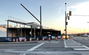 Construction on a new venue at the Von Braun Center in downtown Huntsville, Alabama.